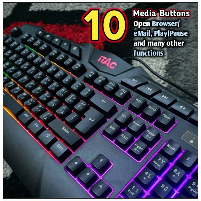 Gaming Keyboard RGB Mechanical Feeling - Itac