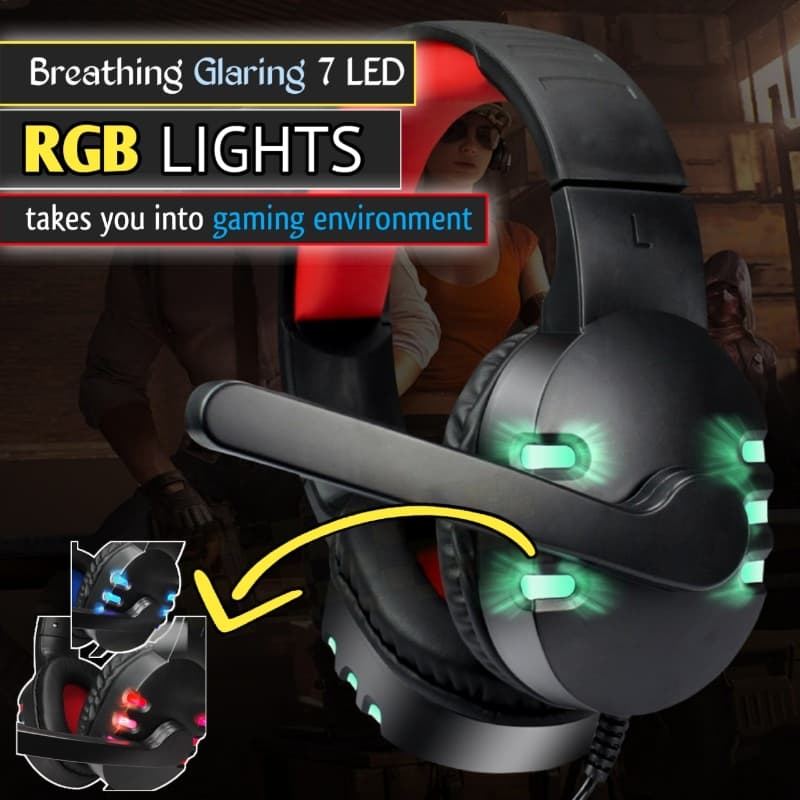 Gaming Headphones Headset 🎧 RGB with mic for pc gaming pubg